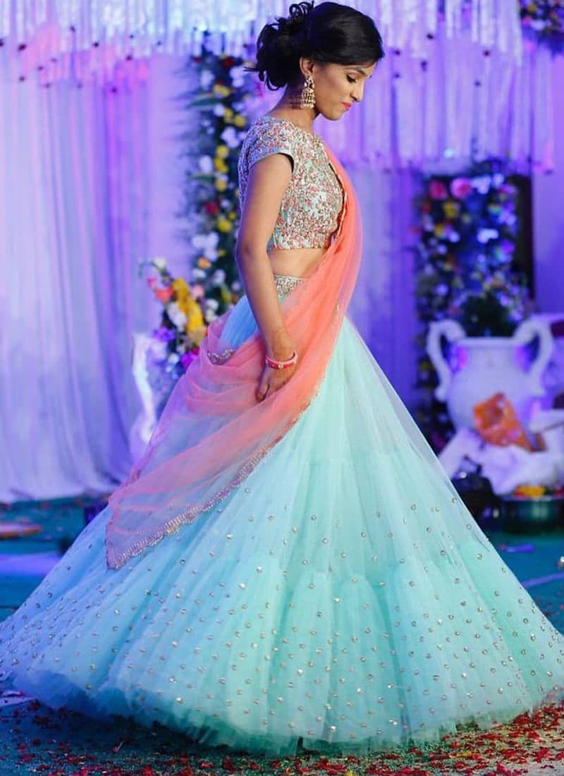 Lavender Designer Embroidered Lehenga Style Bridal Anarkali Suit | Saira's  Boutique