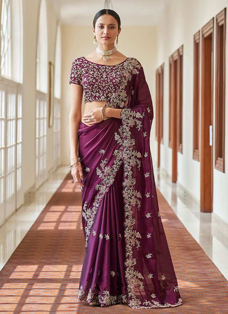 Simple lehenga | Half saree designs, Exclusive saree blouse designs, New  saree blouse designs